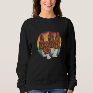 Morel Hunting Retro Colors Mushroom Hunter Sweatshirt