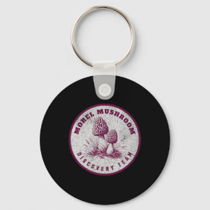 Morel Mushroom Discovery Team - Fun Mushroom Hunti Key Ring