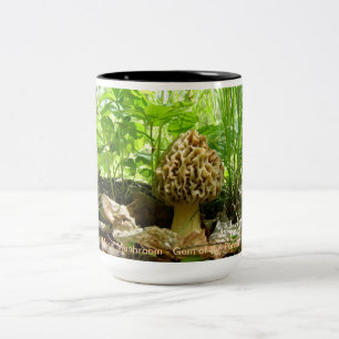 Morel Mushroom - Gem of the Forest Two-Tone Coffee Mug