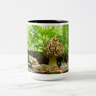 Morel Mushroom - Gem of the Forest Two-Tone Coffee Mug