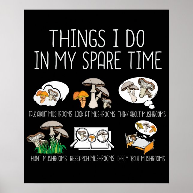 Morel Mushroom Hunter Gift Fugi Foraging Mushrooms Poster (Front)