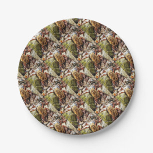 Morel Mushroom in the Wild Paper Plate