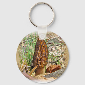 Morel Mushroom Key Ring