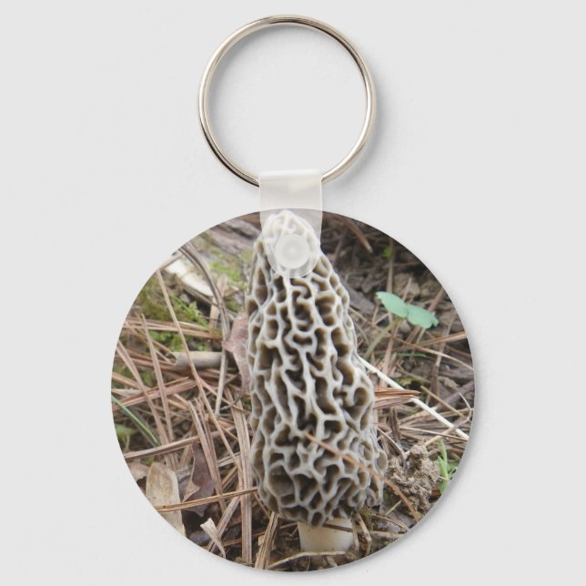 Morel Mushroom Keychain (Front)