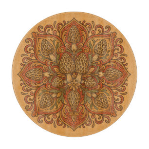Morel Mushroom Mandala Cutting Board
