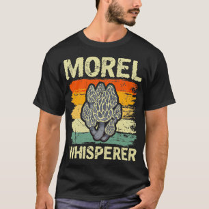 Morel Whisperer Retro Morel Mushroom Hunting Forag T-Shirt