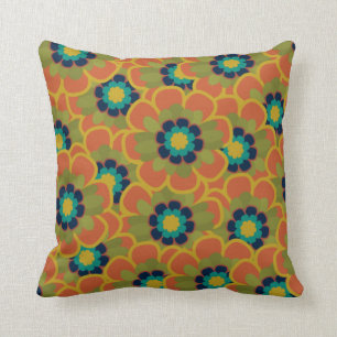 Morelia Flowers Retro Floral Pattern Cushion
