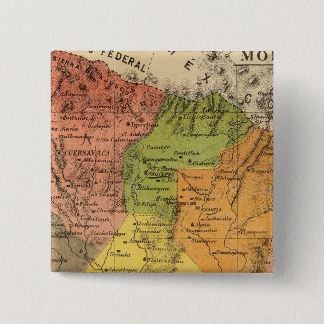 Morelos, Mexico 15 Cm Square Badge (Front)