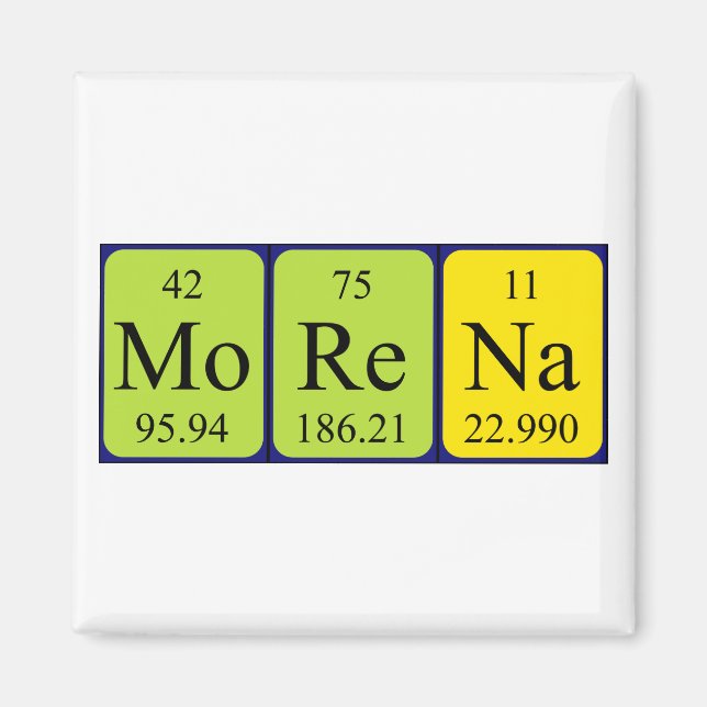 Morena periodic table name magnet (Front)
