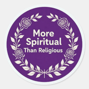 MoreSpiritualThanReligious Classic Round Sticker