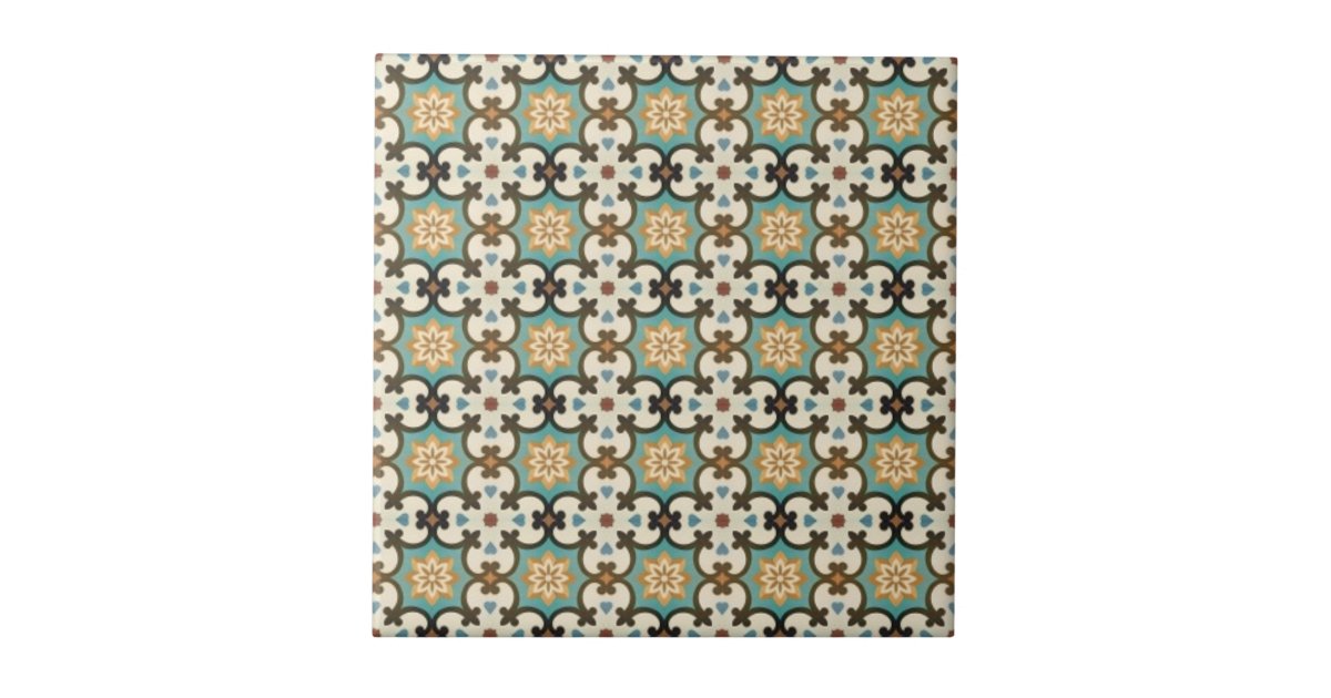 moresque pattern ceramic tile zazzle com au christmas fabric gift bags