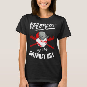 Morfar Of The Birthday Boy Baseball Bday Party Cel T-Shirt