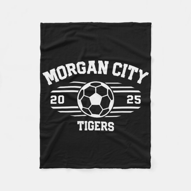 Morgan City Tigers Soccer Ball 2025  Fleece Blanket (Front)