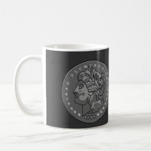 Morgan Dollar Grey Round Coin  Coffee Mug