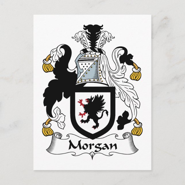 Morgan Family Crest Postcard (Front)
