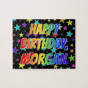 "MORGAN" First Name, Fun "HAPPY BIRTHDAY" Jigsaw Puzzle