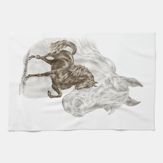 Morgan Horse Art Tea Towel (Horizontal)