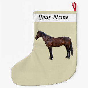 Morgan Horse in Profile Large Christmas Stocking