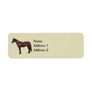 Morgan Horse in Profile Return Address Label