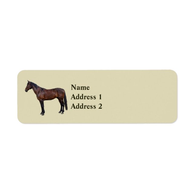 Morgan Horse in Profile Return Address Label (Front)