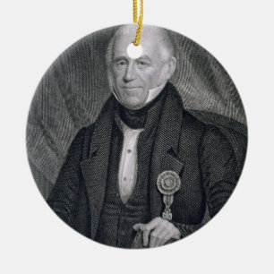 Morgan Lewis, engraved by Asher Brown Durand (1796 Ceramic Ornament