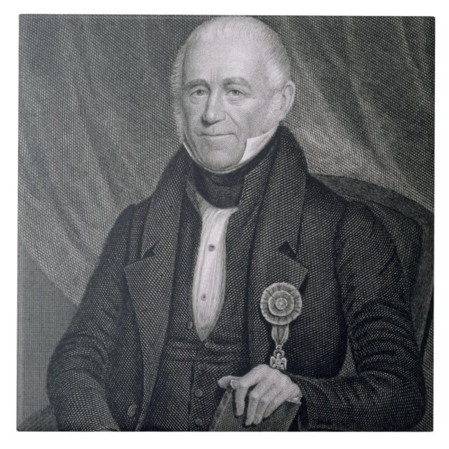 Morgan Lewis, engraved by Asher Brown Durand (1796 Ceramic Tile (Front)