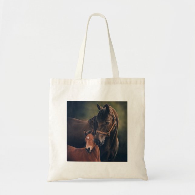 Morgan Mare and Foal Tote Bag (Front)