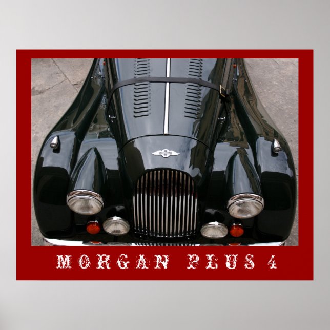 Morgan Plus 4 - Classic Car Poster (Front)