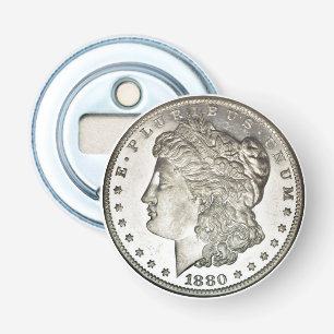 Morgan Silver Dollar Image on Bottle Opener