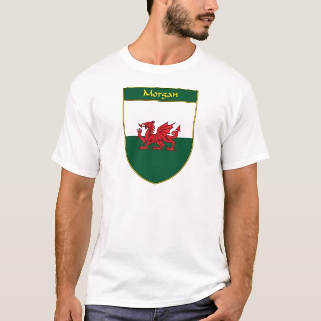 Morgan Welsh Flag Shield T-Shirt (Front)