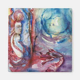 MORGANA / Magic and Mystery ,Pink Blue Fantasy Magnet