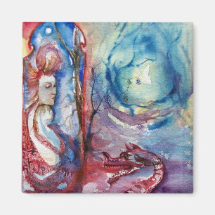 MORGANA / Magic and Mystery ,Pink Blue Fantasy Magnet
