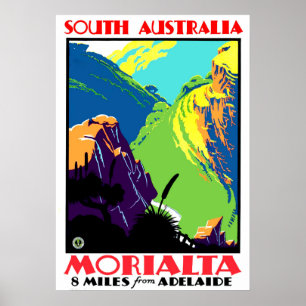 Morialta, 8 miles from Adelaide, South Australia Poster