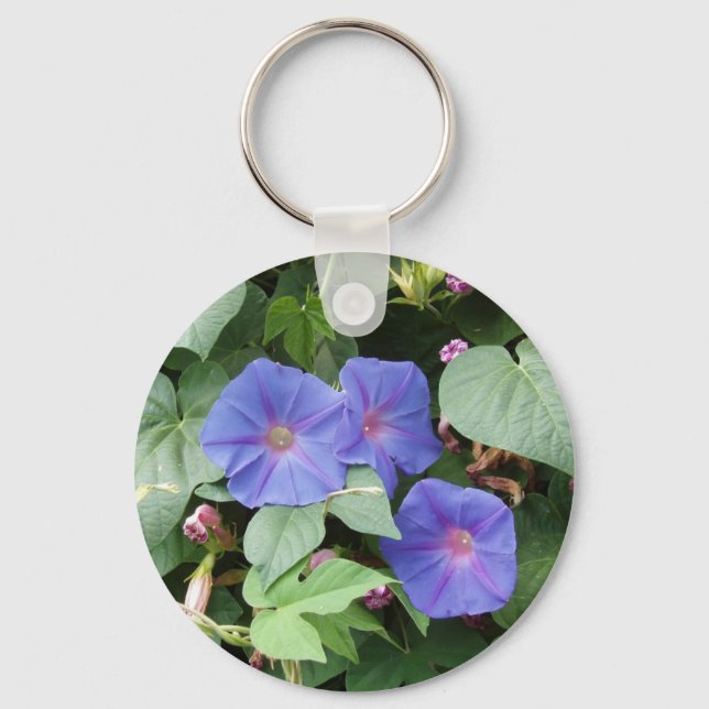 Moring Glory Flowers Keychain (Front)