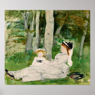 Morisot - Edge Of Forest (Edma And Jeanne) 1872 Poster