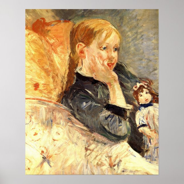 Morisot - Little Girl With Doll 1886 Poster (Front)