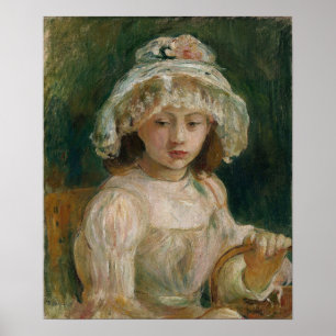 Morisot - Young Girl With Hat Poster