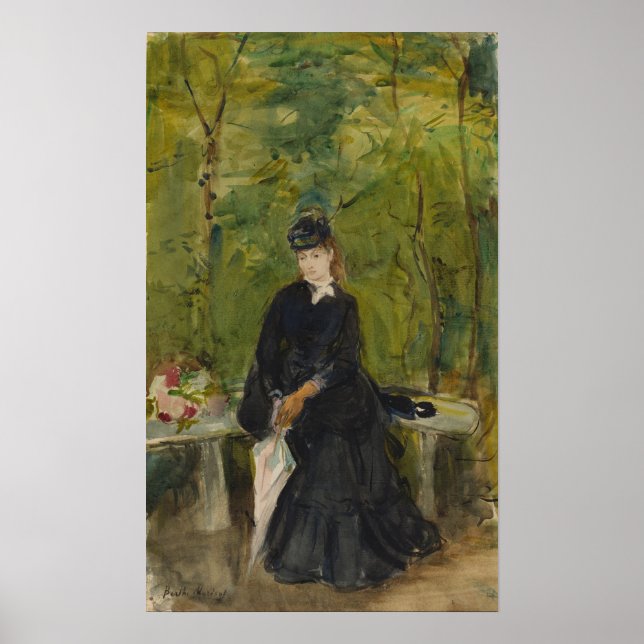 Morisot - Young Lady Seated On A Bench 1864 Poster (Front)