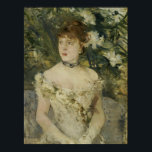 Morisot - Young Woman Dressed For The Ball 1879 Poster<br><div class="desc">Young Woman Dressed For The Ball 1879 by Berthe Morisot. For more poster-ready images from Zedign Art Series Book 23 "Berthe Morisot - Paintings & Drawings",  visit https://books.zedign.com/zas/23.html</div>