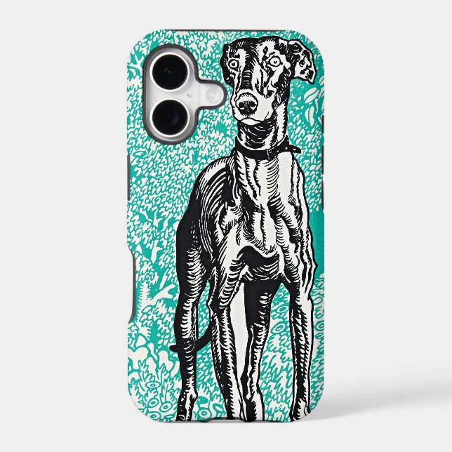 Moriz Jung Greyhound Turquoise Art Case (Back)