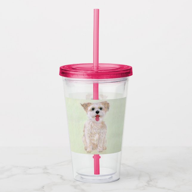 Morkie Acrylic Tumbler (Front)