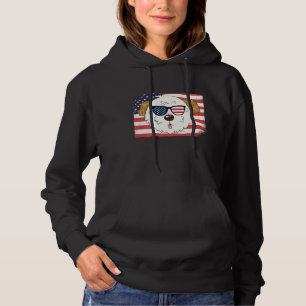 Morkie Dad & Mum American Flag 4th Of July Usa Mo Hoodie