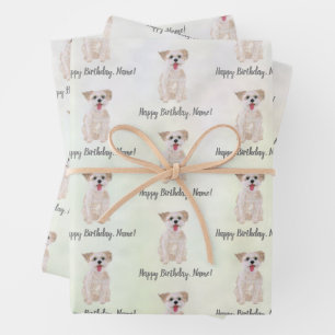 Morkie Dog Birthday Wrapping Paper