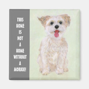 Morkie Dog Magnet With Text