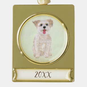 Morkie Dog  Metal Ornament