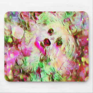 Morkie Dog Puppy Bubbles Cute Fantasy Mouse Pad