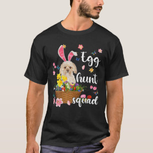 Morkie Happy Easter Day Easter Colorful Egg Hunt T-Shirt