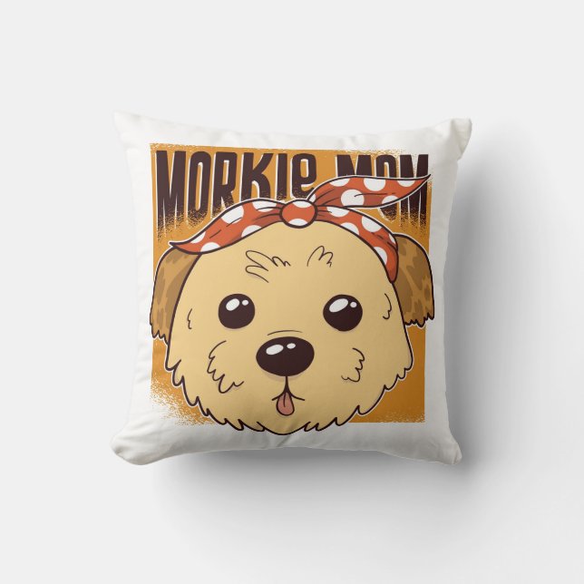 Morkie Mum Design Cushion (Front)