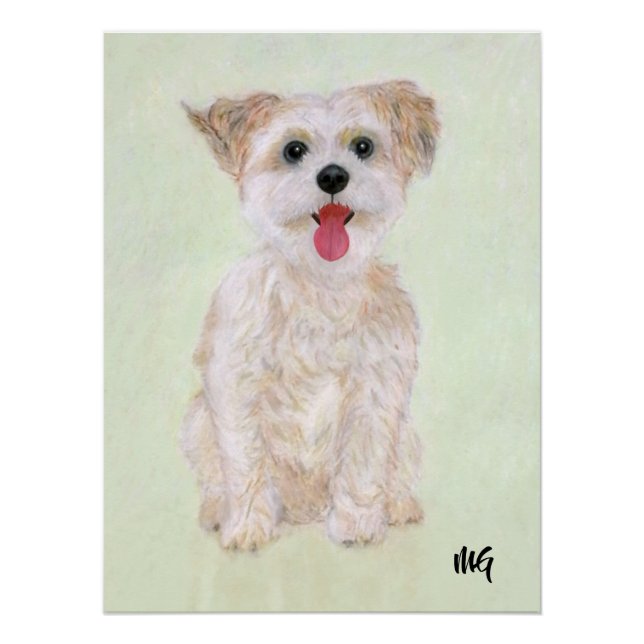 Morkie Poster With Text (Front)