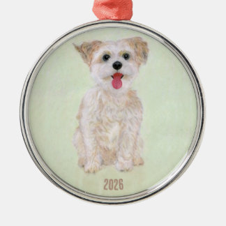 Morkie Premium Round Ornament